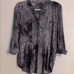 Tye dye print - sequin L - XL blouse